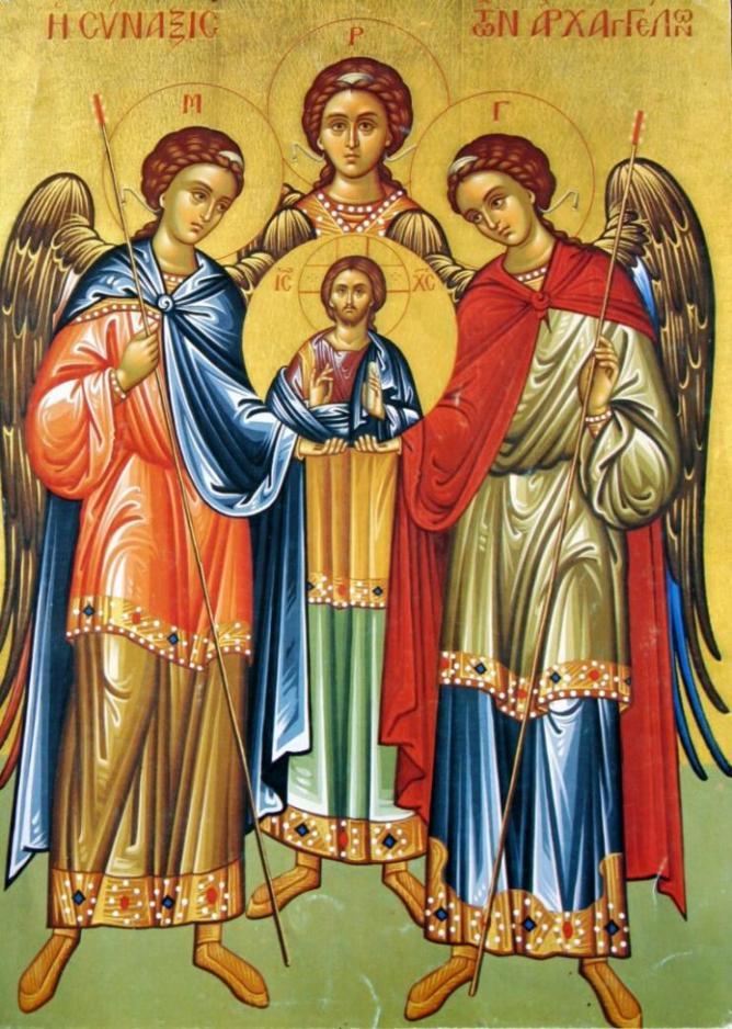 Saints Michael, Gabriel and Raphael Archangels